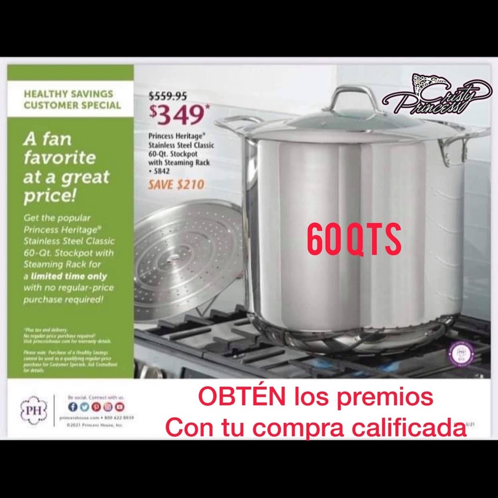 Princesshouse olla de 60 qt
